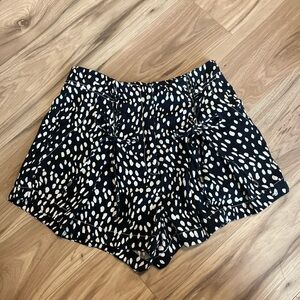Stylish Black and White animal print flowy  Shorts